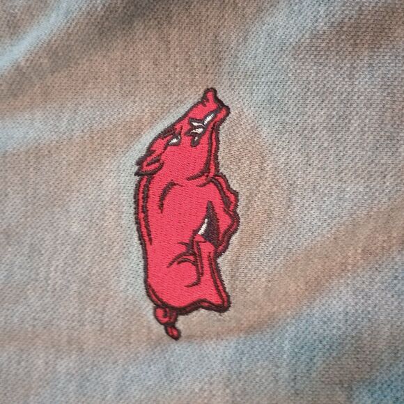 Men's Razorback Collection XL Gray Polo Shirt. 100% Cotton. Embroidery Razorback - Picture 3 of 8
